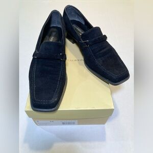 Enzo Angiolini 🟣 Size 8 Elliott Suede Loafers in Black